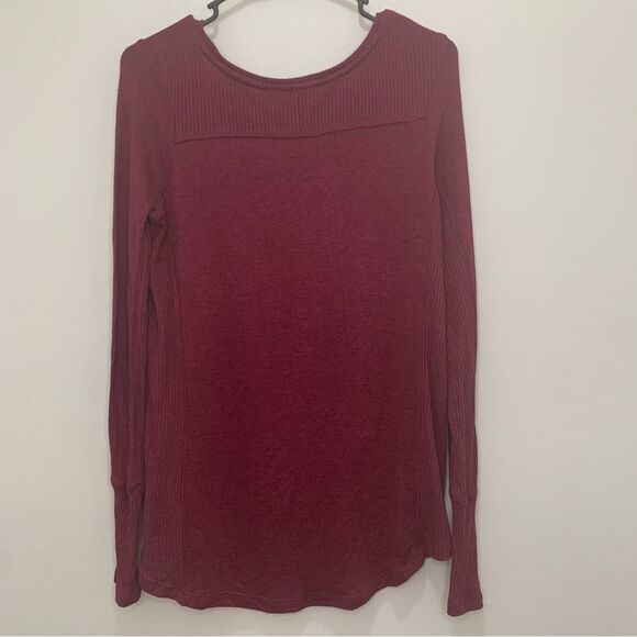 Mudd Burgundy Lightweight Oversized Sweater Size XS - Picture 5 of 6